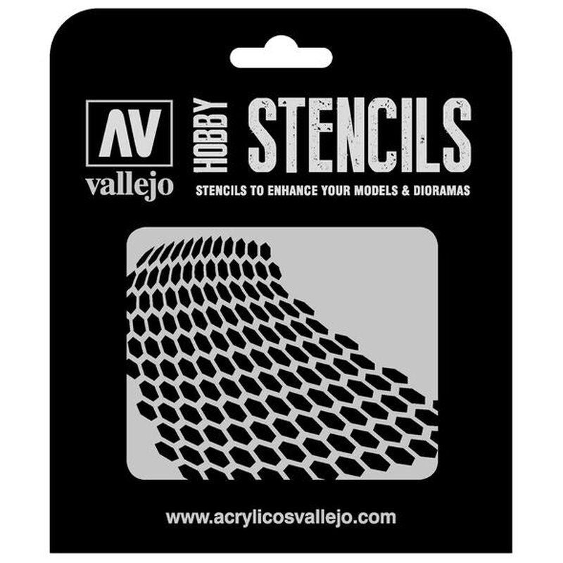 Vallejo Hobby Stencils - Distorted Honeycomb