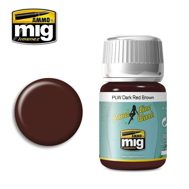 Ammo by MIG Panel Line Wash Dark Red Brown 35ml - Good Games