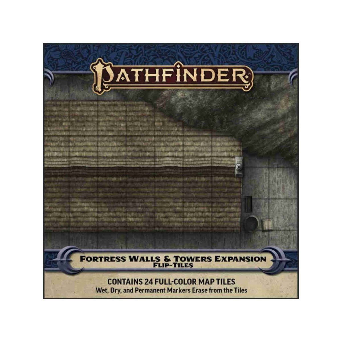 Pathfinder Accessories Flip Tiles Fortress Walls & Towers Expansion - Good Games