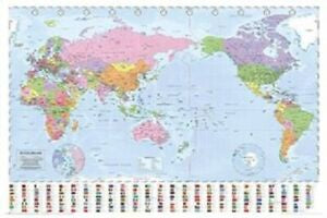 World Map With Flags Poster