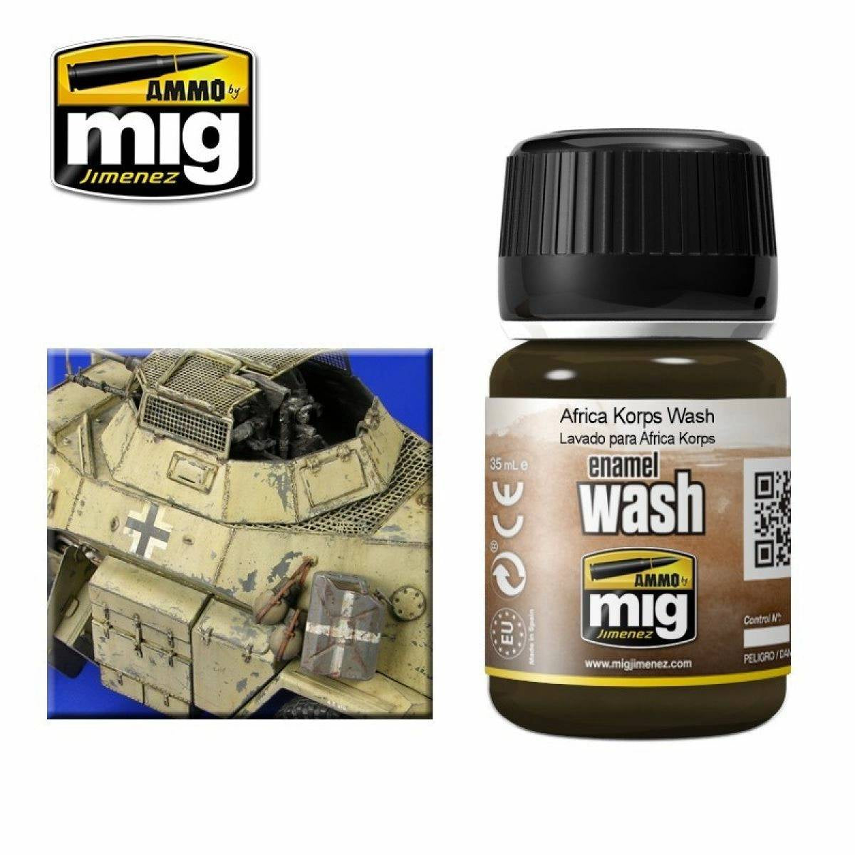 Ammo by MIG Enamel Washes Afrika Korps Wash 35ml - Good Games
