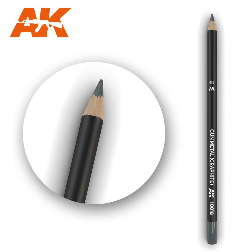 AK Interactive Weathering Pencils - Gun Metal (Graphite) - Good Games