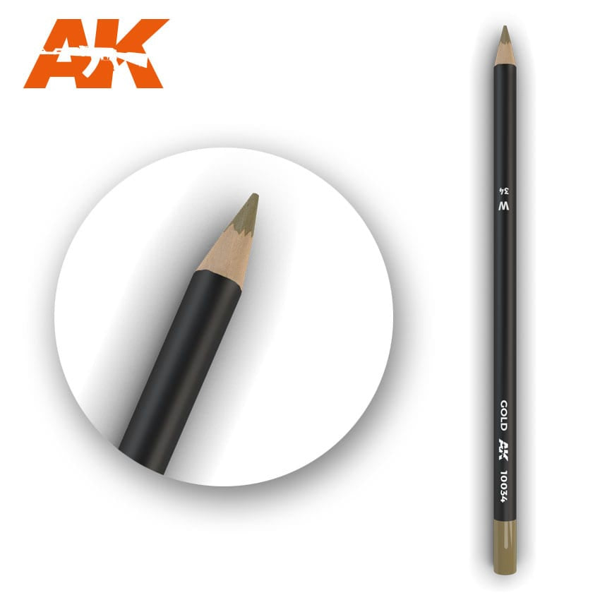 AK Interactive Weathering Pencils - Gold - Good Games