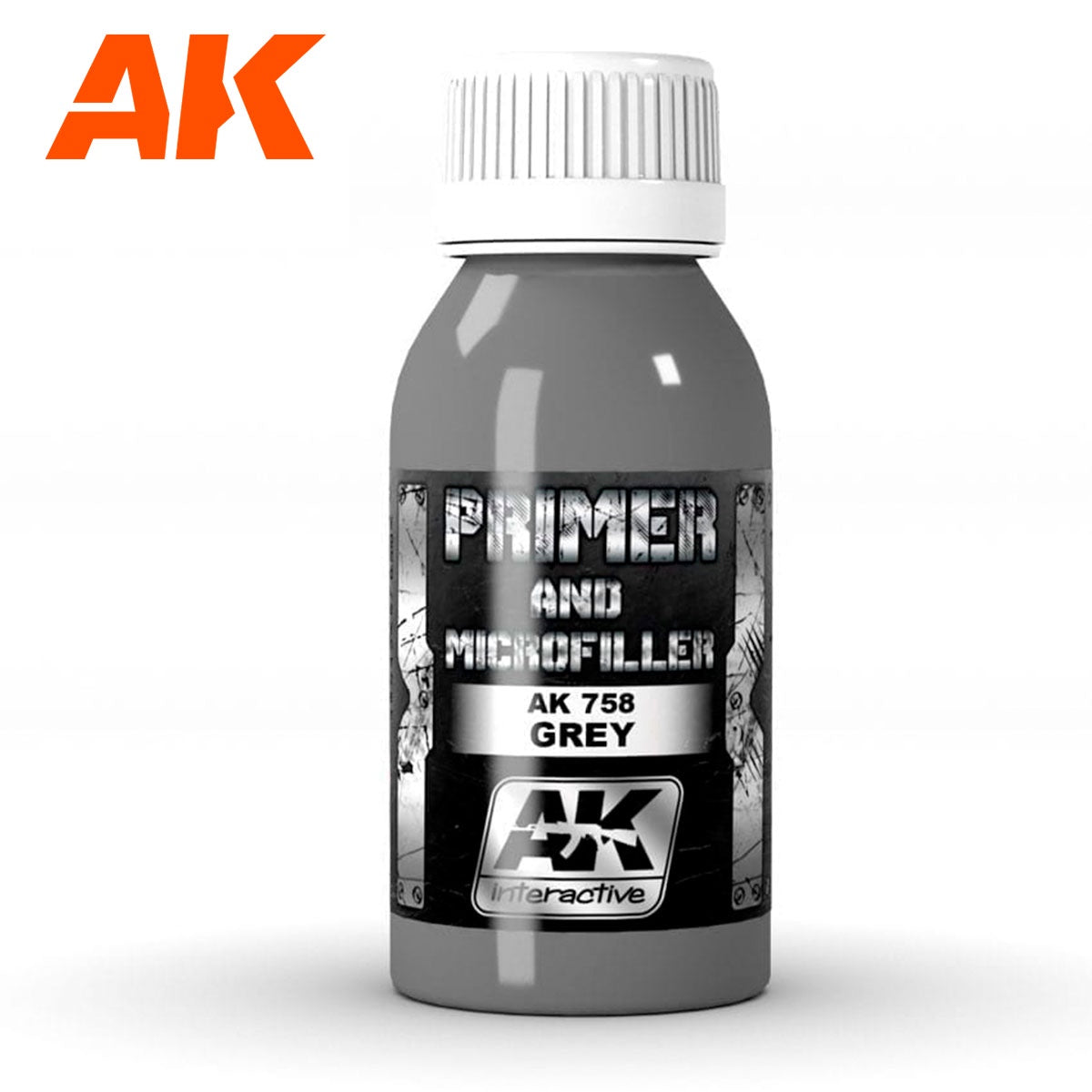 AK Interactive Metallics - Grey Primer And Microfiller 100 Ml - Good Games