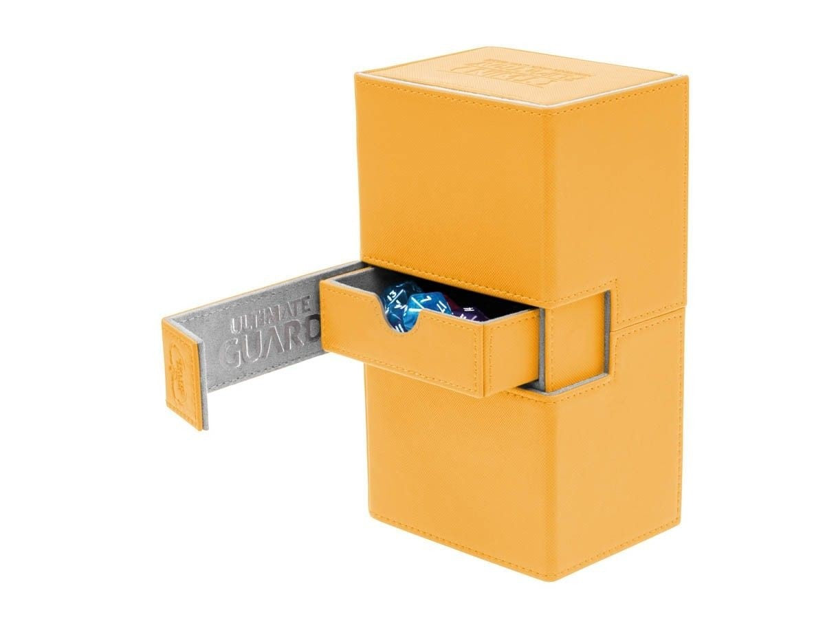 Ultimate Guard - Twin Flip N Tray Deck Case 160+ Standard Size Xenoskin Amber
