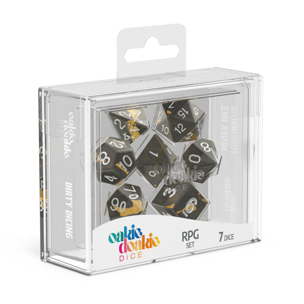 Oakie Doakie Dice - RPG Set Enclave Amber (7)