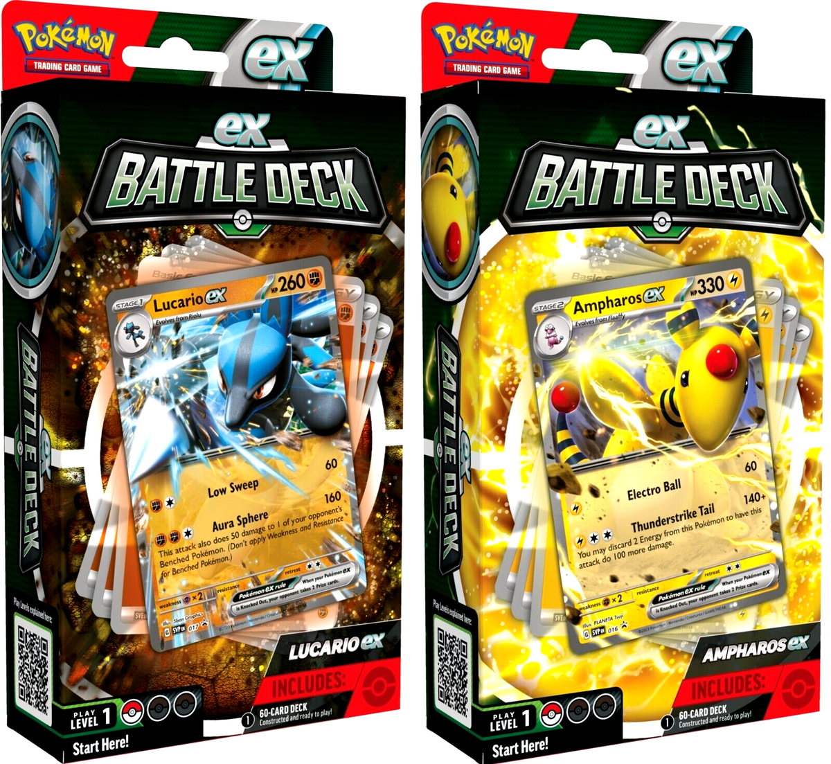 Pokemon TCG - V Battle Deck Ampharos and Lucario