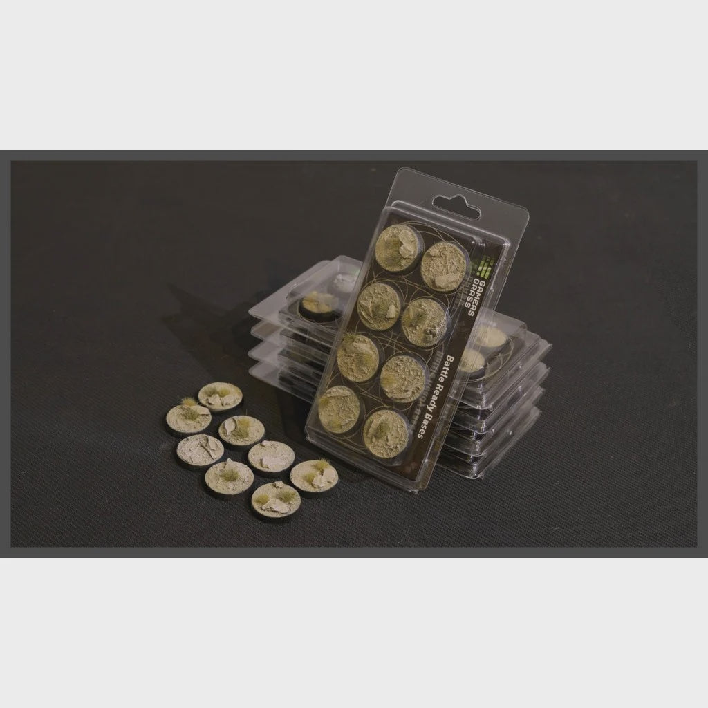 Gamers Grass: Bases: Arid Steppe Bases (Round 32mm (x8)) - Good Games