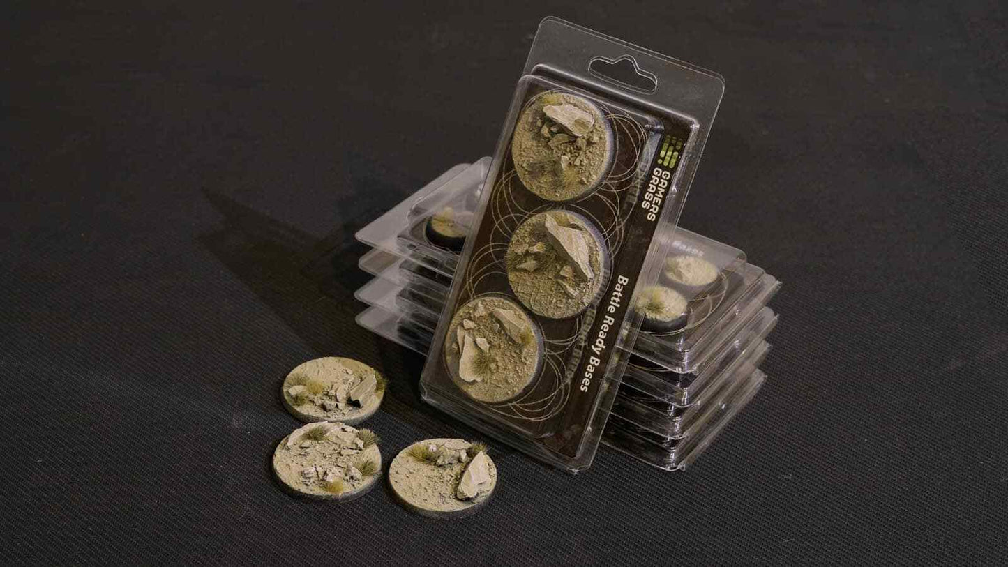 Gamers Grass: Bases: Arid Steppe Bases (Round 50mm (x3)) - Good Games