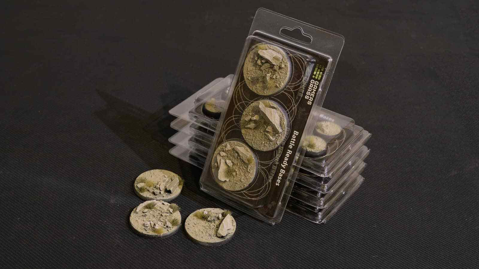 Gamers Grass: Bases: Arid Steppe Bases (Round 50mm (x3)) - Good Games