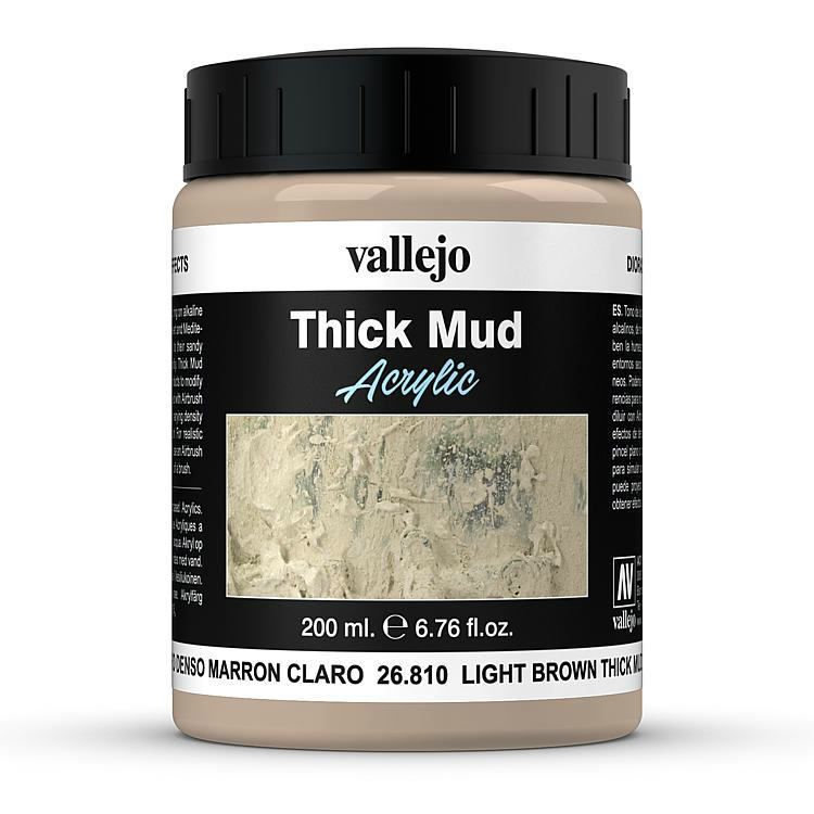Vallejo Diorama Effects – Light Brown Thick Mud 200ml (AV26810) - Good Games