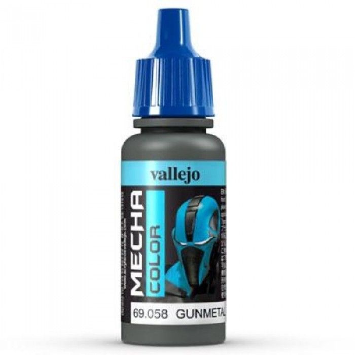 Vallejo Mecha Colour - Gunmetal 17ml Acrylic Paint (AV69058) - Good Games