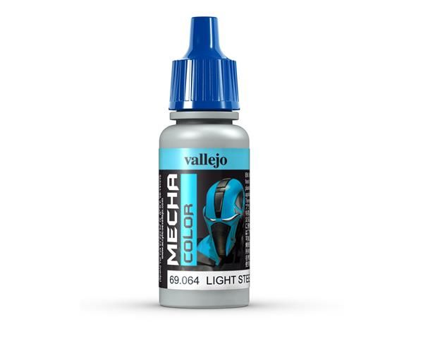 Vallejo Mecha Colour - Light Steel 17ml Acrylic Paint (AV69064) - Good Games