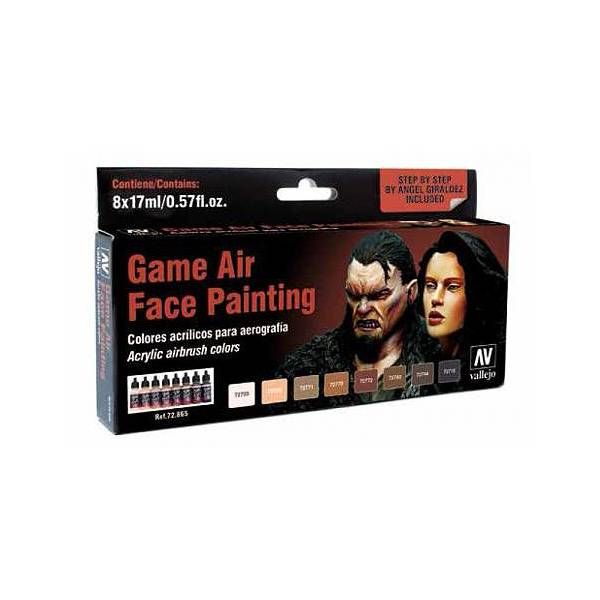 Vallejo Game Air Special Set Face Painting (by Angel Giraldez) 8 Colour Set - Good Games