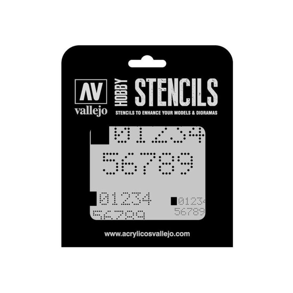 Vallejo Hobby Stencils - Digital Numbers - Good Games