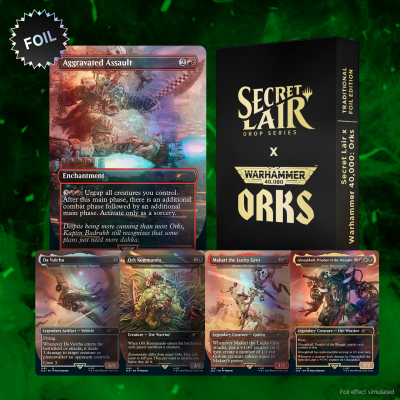 Magic: The Gathering - Secret Lair Drop - Secret Lair x Warhammer 40000: Orks Traditional Foil Edition
