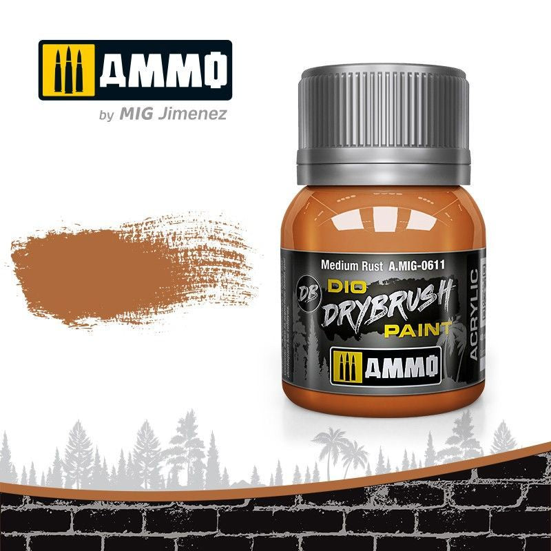 Ammo by MIG Drybrush Medium Rust - Good Games
