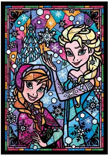 Tenyo Disney Frozen Anna & Elsa Stained Glass 266 Piece Jigsaw - Good Games