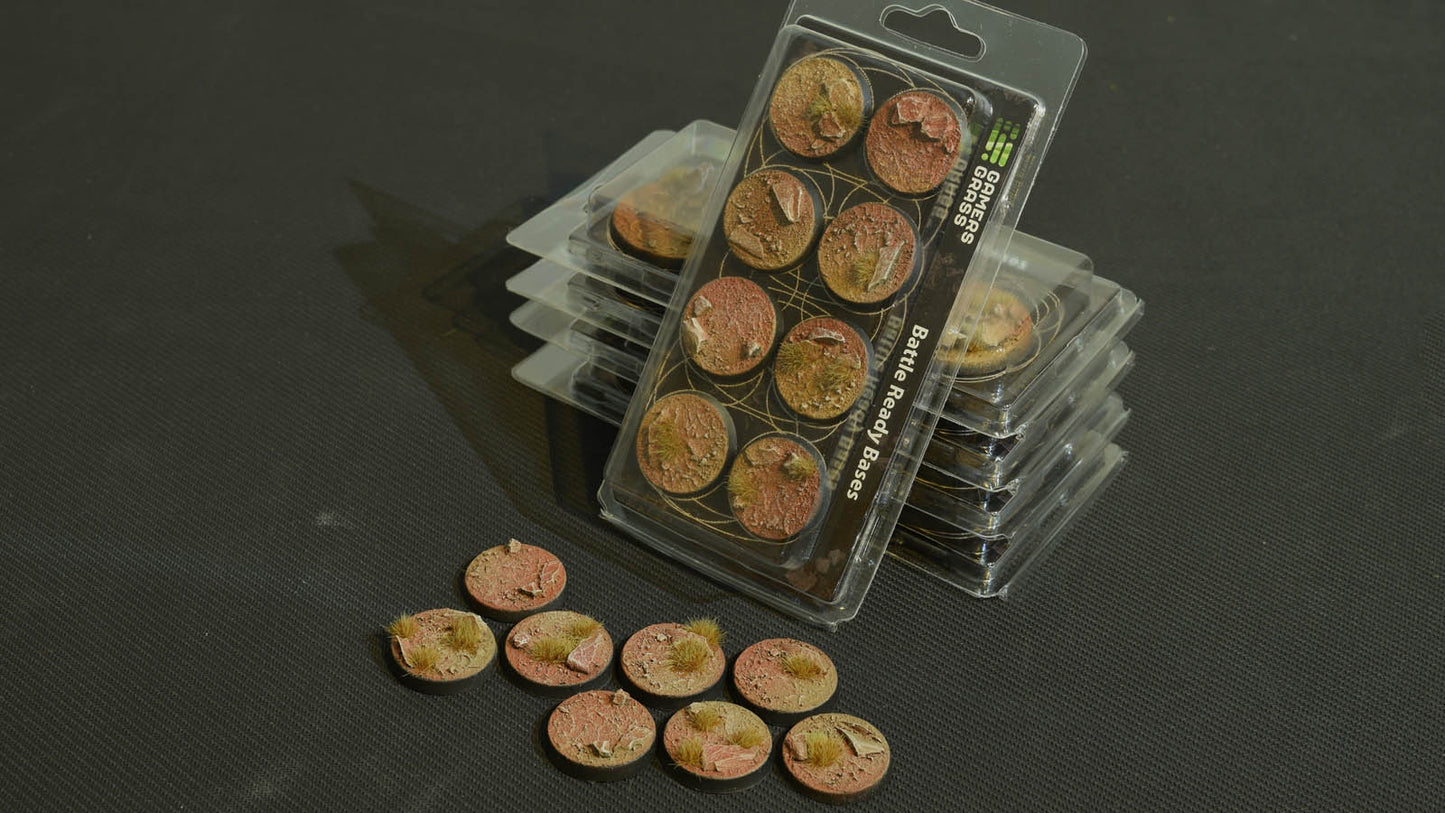 Gamers Grass: Bases: Badlands Bases (Round 32mm (x8)) - Good Games