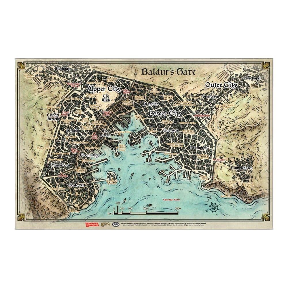 Dungeons &amp; Dragons Descent Into Avenus Baldurs Gate Map - Good Games