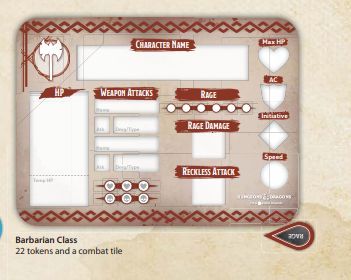 Dungeons and Dragons Barbarian Class Token Set - Good Games