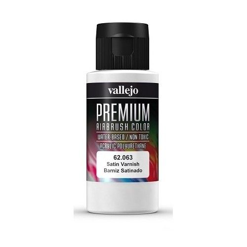 Vallejo Premium Colour - Satin Varnish 60ml Acrylic Paint (AV62063) - Good Games