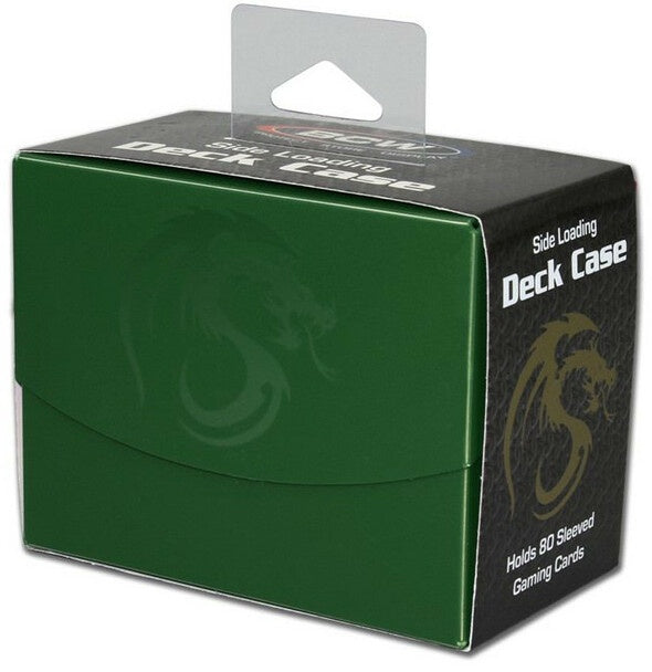 BCW Deck Case Box Side Loading Green (Holds 80 cards) - Good Games