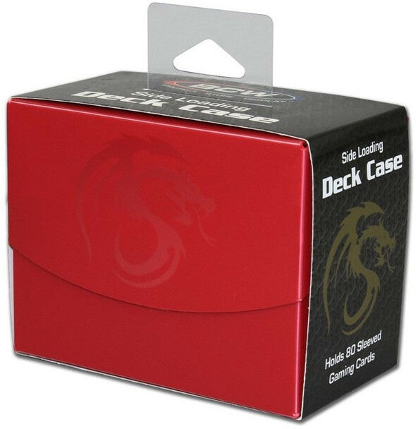 BCW Deck Case Box Side Loading Red (Holds 80 cards) - Good Games