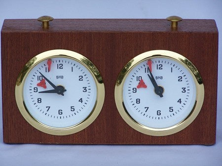 Chess Timer Dark Wood Analogue - Good Games