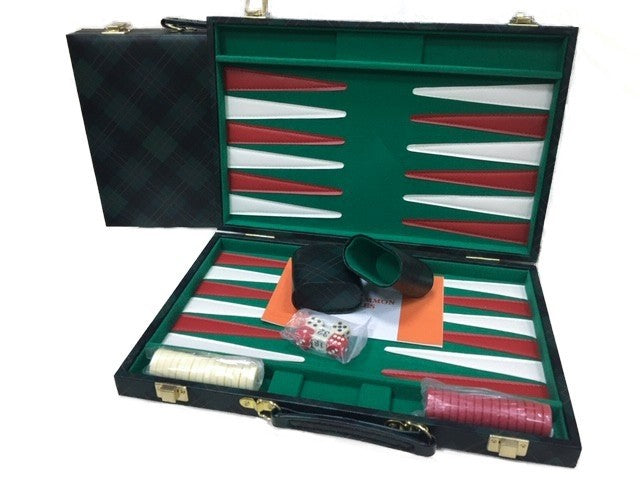Dal Rossi - Backgammon Green checkered Vinyl 18 - Good Games