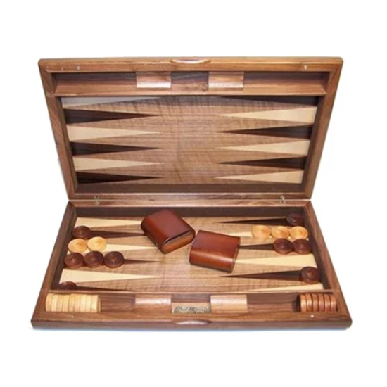 Dal Rossi Backgammon Set 15 Walnut Burl