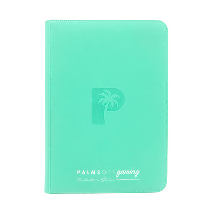 Palms Off Gaming 1st Ed Turquoise - Collectors Series 9 Pocket Zip Trading Binder - Good Games