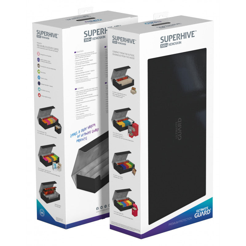 Ultimate Guard - Deck Box Superhive 550+ Standard Size Xenoskin Black - Good Games