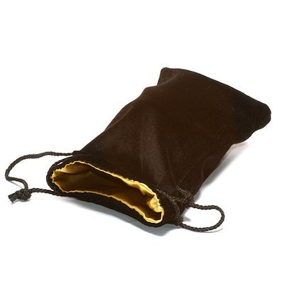 Large Black Velvet Bag w/ Gold Satin Lining - Good Games