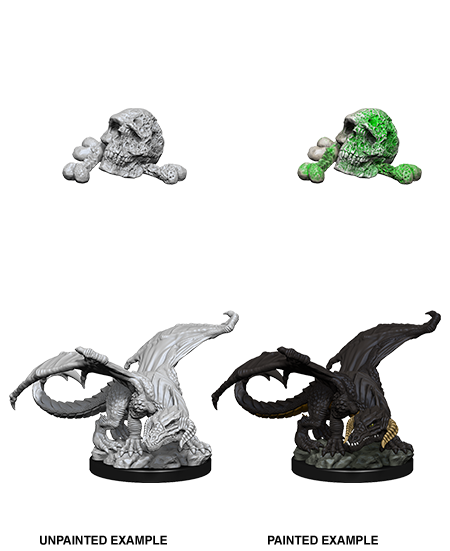 Dungeons &amp; Dragons - Nolzurs Marvelous Unpainted Miniatures Black Dragon Wyrmling