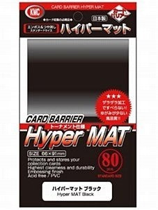 KMC - Hyper Mat Standard Sleeves (80) - Black - Good Games