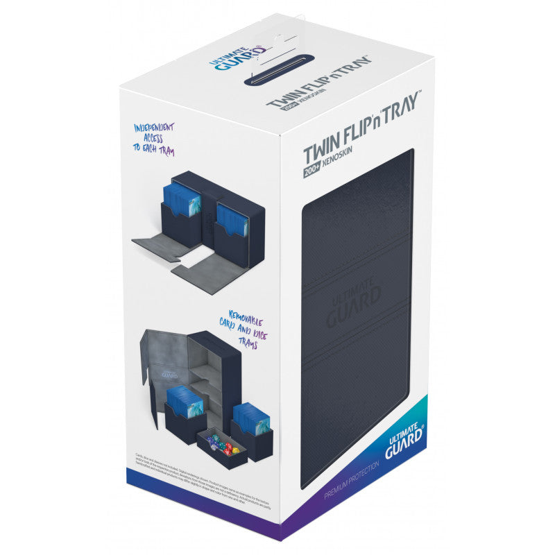 Ultimate Guard - Twin Flip N Tray Deck Case 200+ Standard Size Xenoskin Blue - Good Games