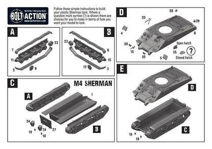 Bolt Action- M4 Sherman (75) Plastic Box Set - Good Games