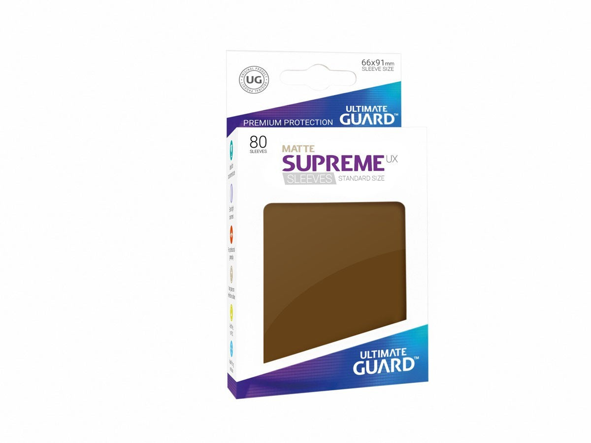 Ultimate Guard Supreme Ux Sleeves Standard Size Brown (80) - Good Games