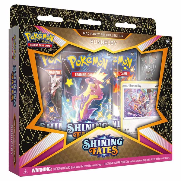 Pokemon TCG - Sword & Shield - Shining Fates Mad Party Pin Collection - Good Games
