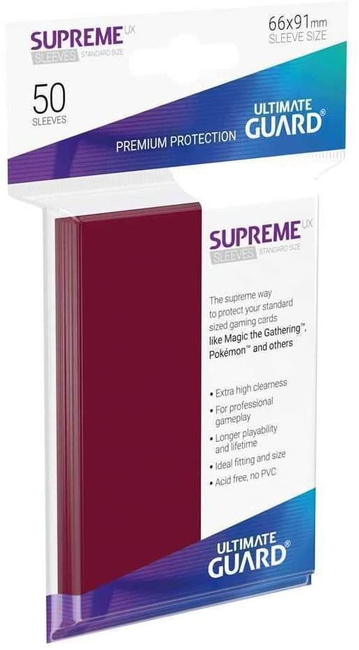 Ultimate Guard - Supreme UX Standard Sleeves Burgundy (50) - Good Games