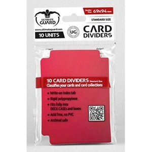 Ultimate Guard Card Dividers Standard Size Red (10) - Good Games