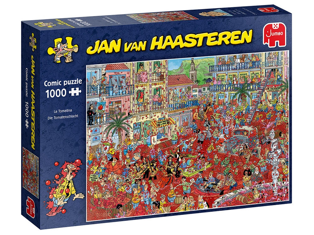 Jan Van Haasteren - La Tomatina 1000 Piece Jigsaw - Good Games
