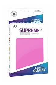 Ultimate Guard Supreme Ux Sleeves Standard Size Solid Pink (80) - Good Games