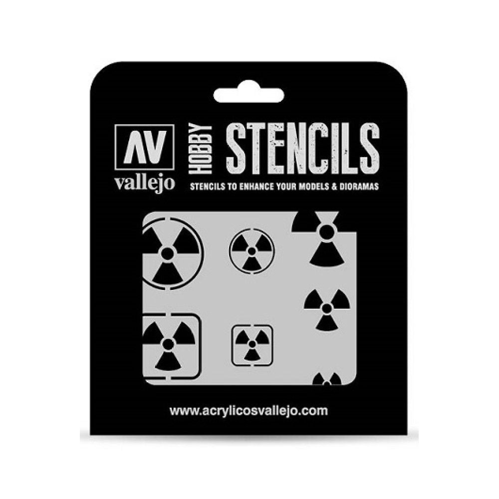 Vallejo Hobby Stencils - Radioactivity Signs