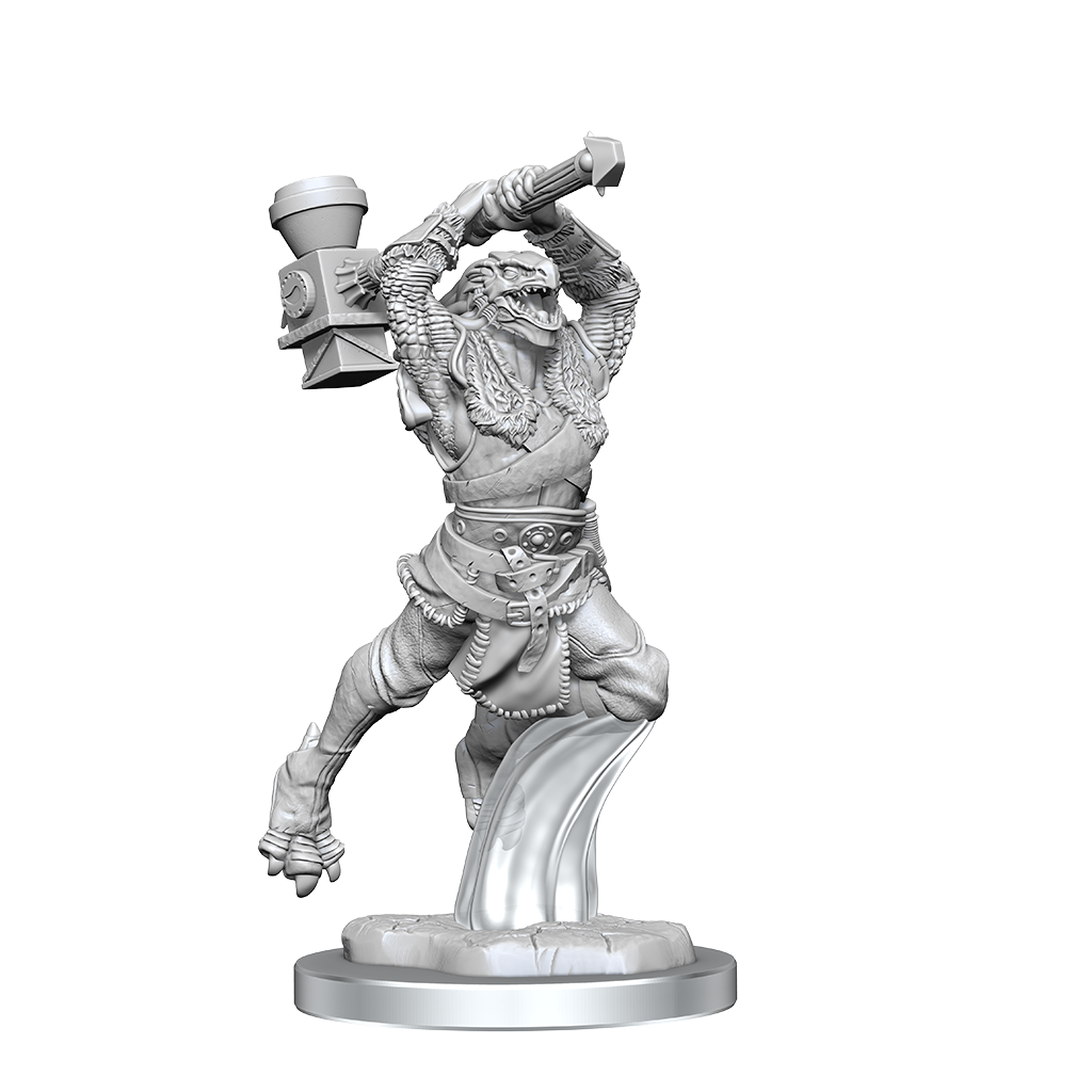 Critical Role Unpainted Miniatures Ravenite Half-Dragon Barbarian Female - Good Games