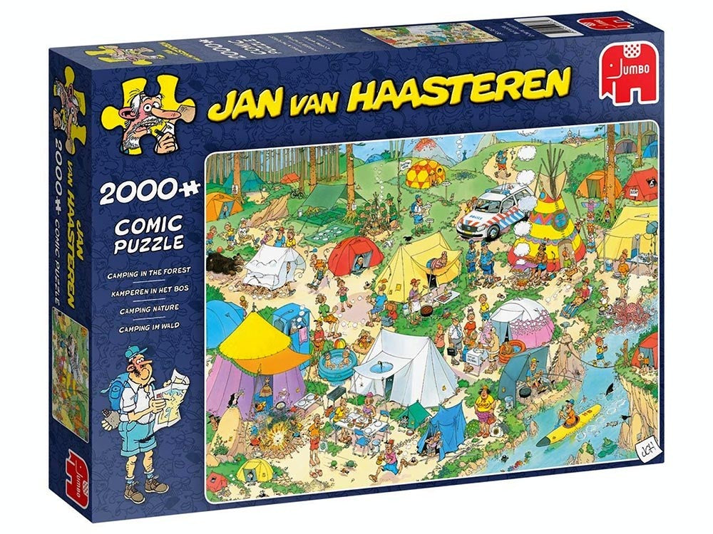 Jan Van Haasteren - Camping In The Forest 2000 Piece Jigsaw - Good Games