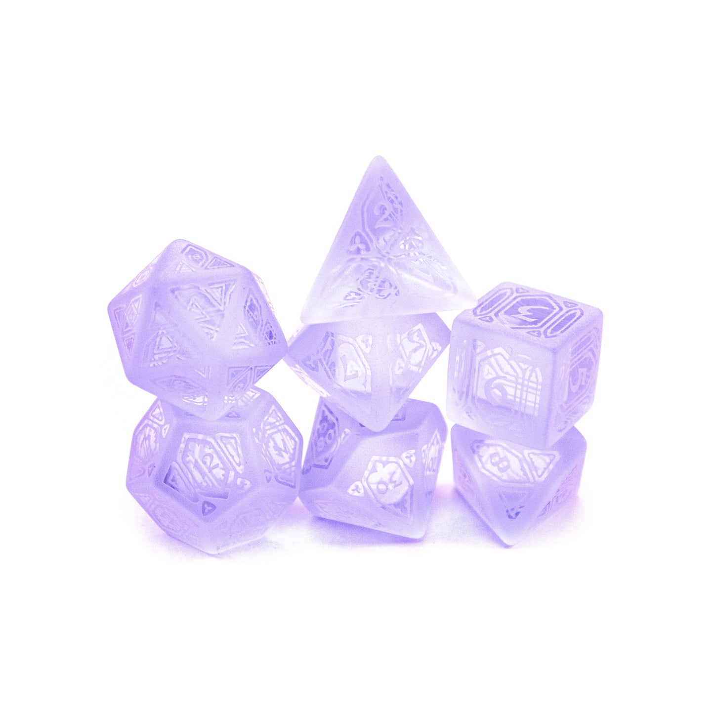 Level Up Dice - Gothic Cathedral Colour Infused Crown Crystal (Violet) - Good Games