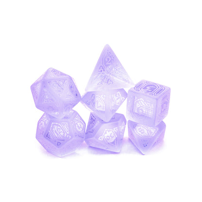 Level Up Dice - Gothic Cathedral Colour Infused Crown Crystal (Violet) - Good Games