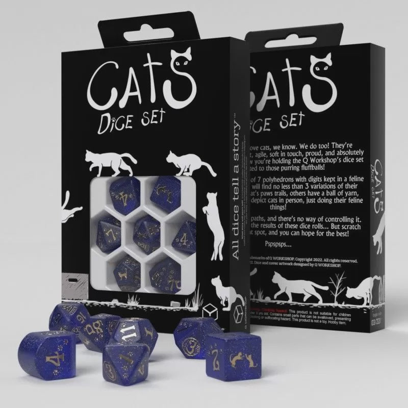 Q Workshop - Cats Dice Set - Meowster Dice Set 7 - Good Games